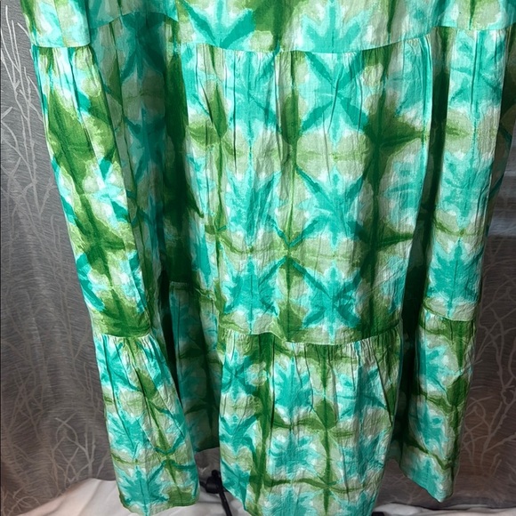 Tuckernuck Green Tie-Front Maxi Dress L - Picture 6 of 9